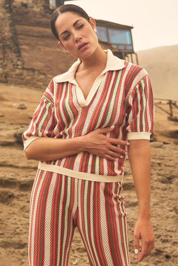 Dakota Pima Cotton Shirt — Multi — multi alpaca by Alpaca Collections