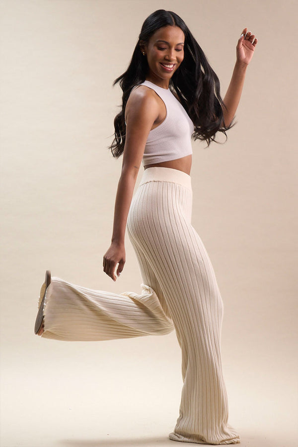 Dawn Pima Cotton Pants — beige alpaca by Alpaca Collections