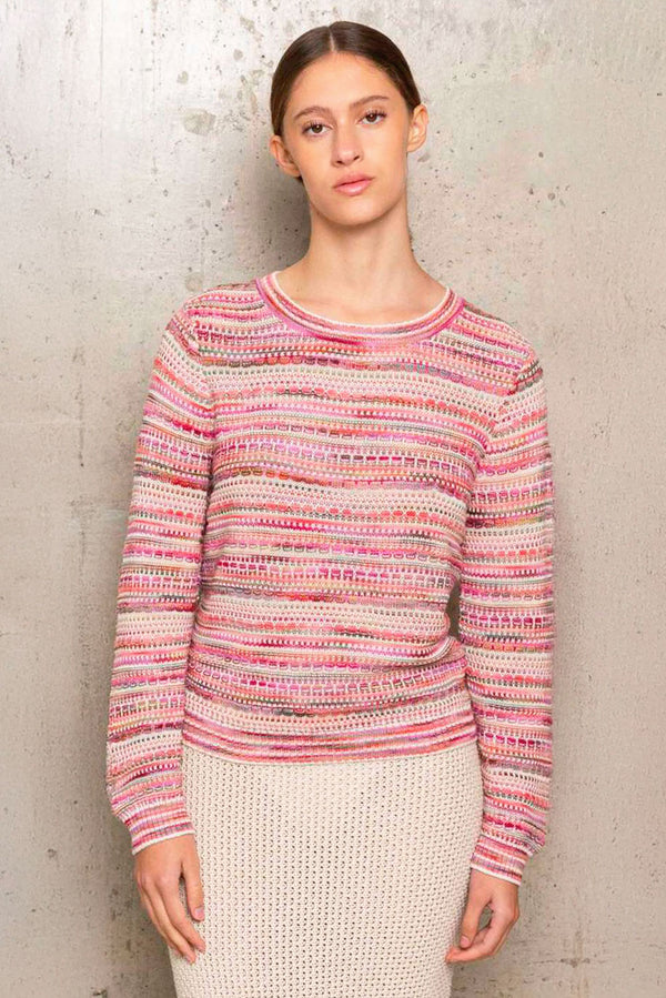 Daysi Cotton Sweater — pink alpaca by Kero