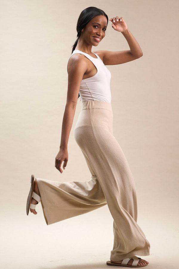 Devin Cotton & Alpaca Pants — Beige — beige alpaca by Alpaca Collections