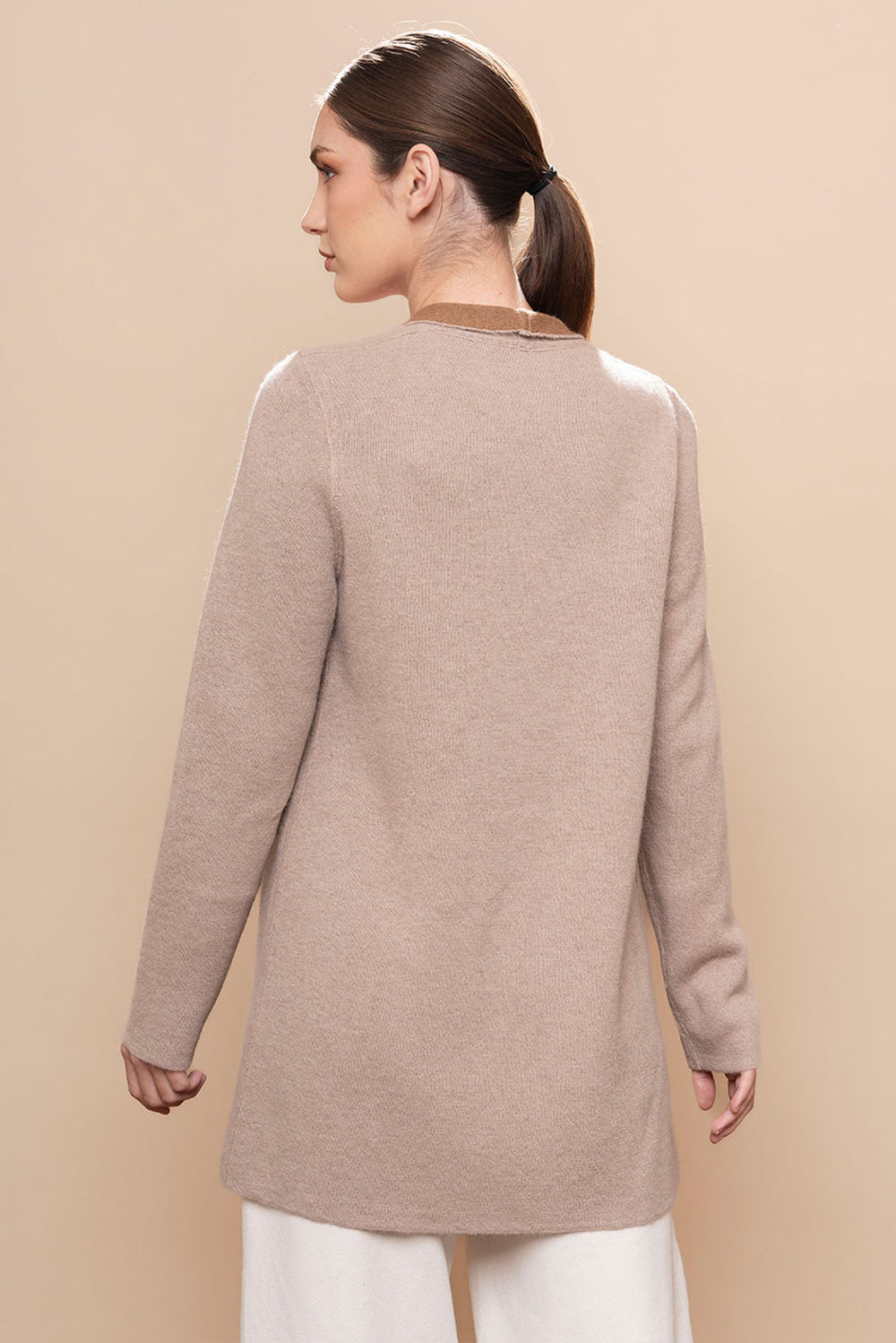 Double Faced Swing Baby Alpaca Cardigan