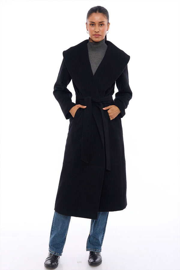 Elena Alpaca Coat — Black — black baby alpaca by Alpaca Collections