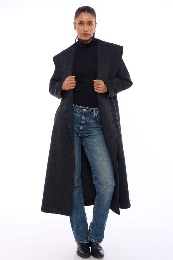 Elena Alpaca Coat — Grey — grey baby alpaca by Alpaca Collections