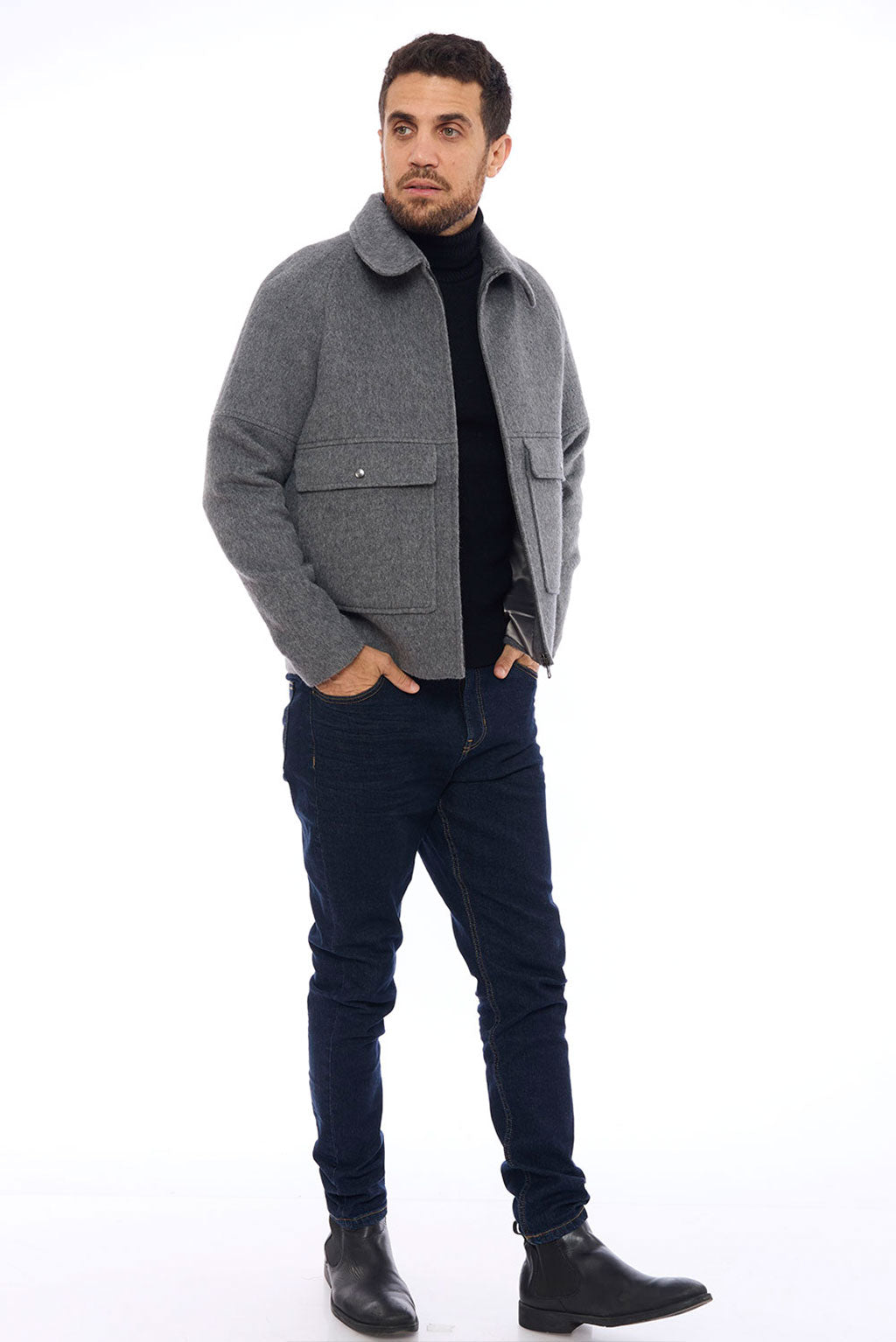 Men's Casual Baby Alpaca Jacket