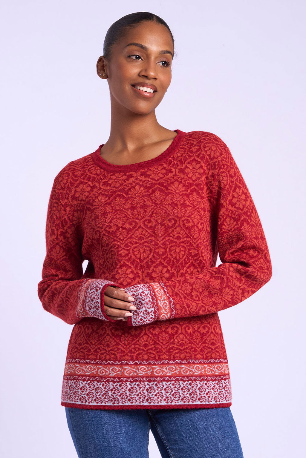 Flowers Alpaca Sweater