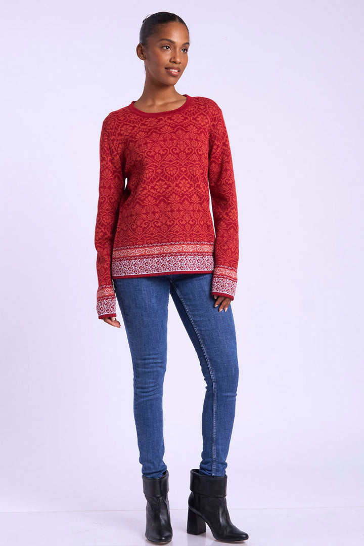 Flowers Alpaca Sweater