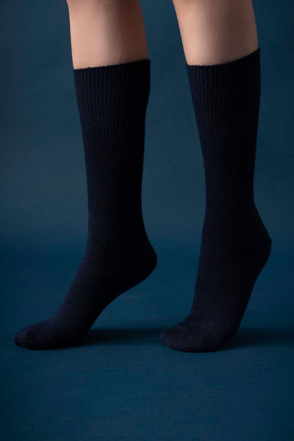 Gentle Touch Baby Alpaca Socks — Navy — navy baby alpaca by Alpaca Collections