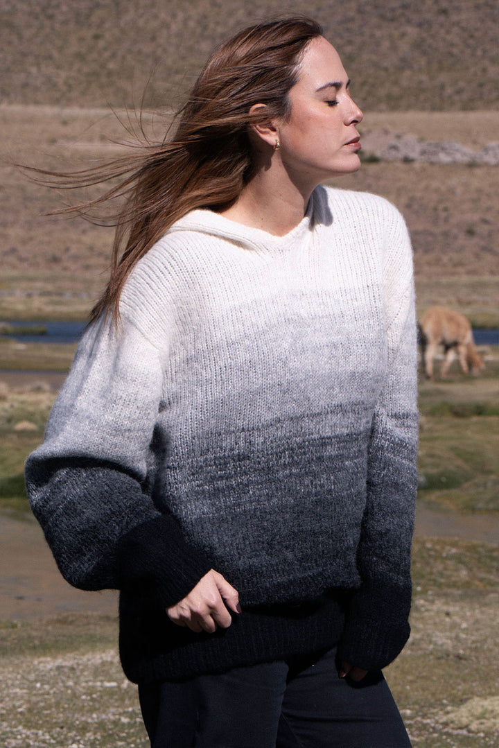 Gradient Baby Alpaca Hoodie