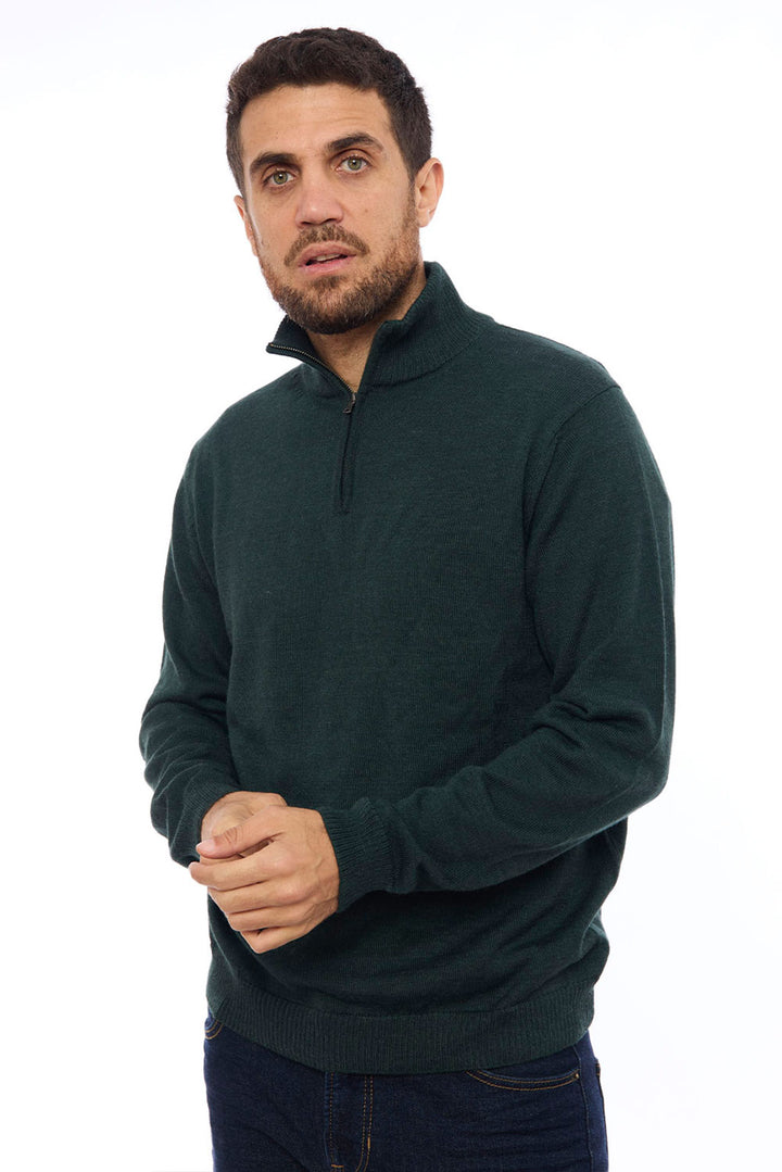 Men's Half-Zip Royal Alpaca Sweater