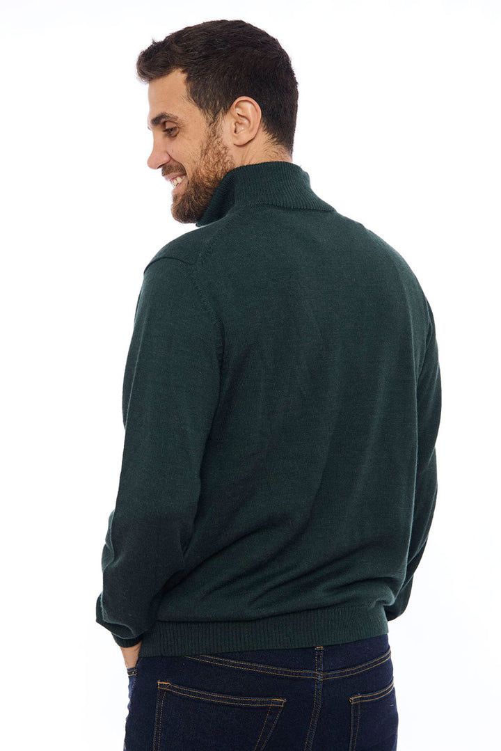 Men's Half-Zip Royal Alpaca Sweater