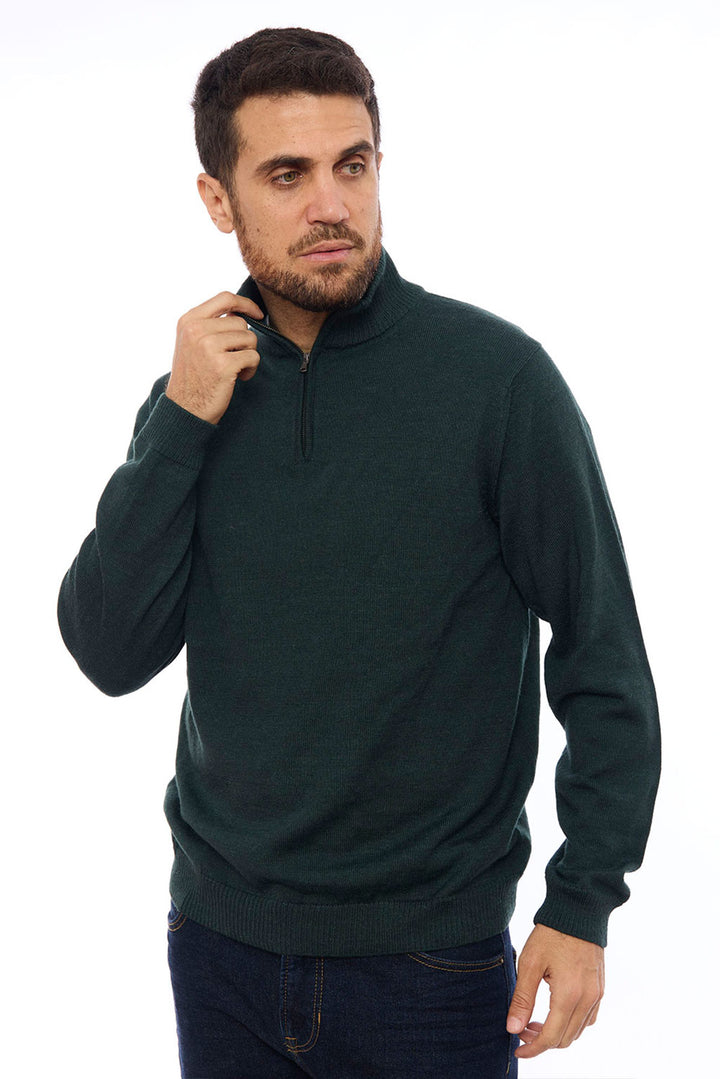 Men's Half-Zip Royal Alpaca Sweater