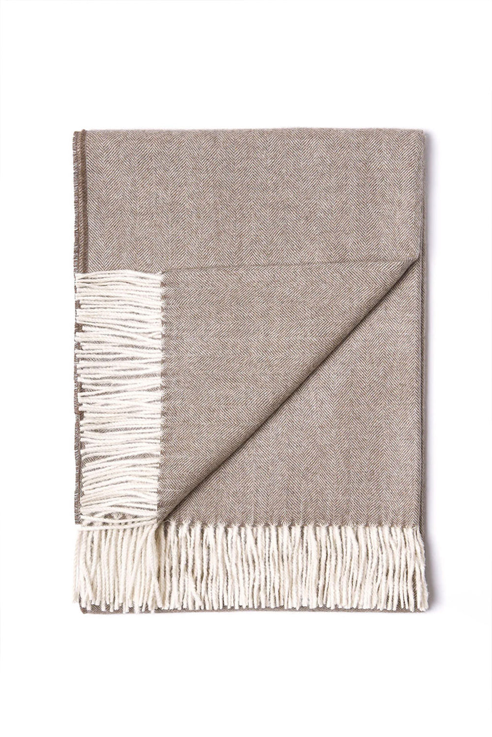 Fine Herringbone Baby Alpaca Blanket