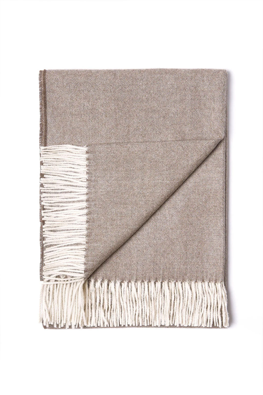 Fine Herringbone Baby Alpaca Blanket