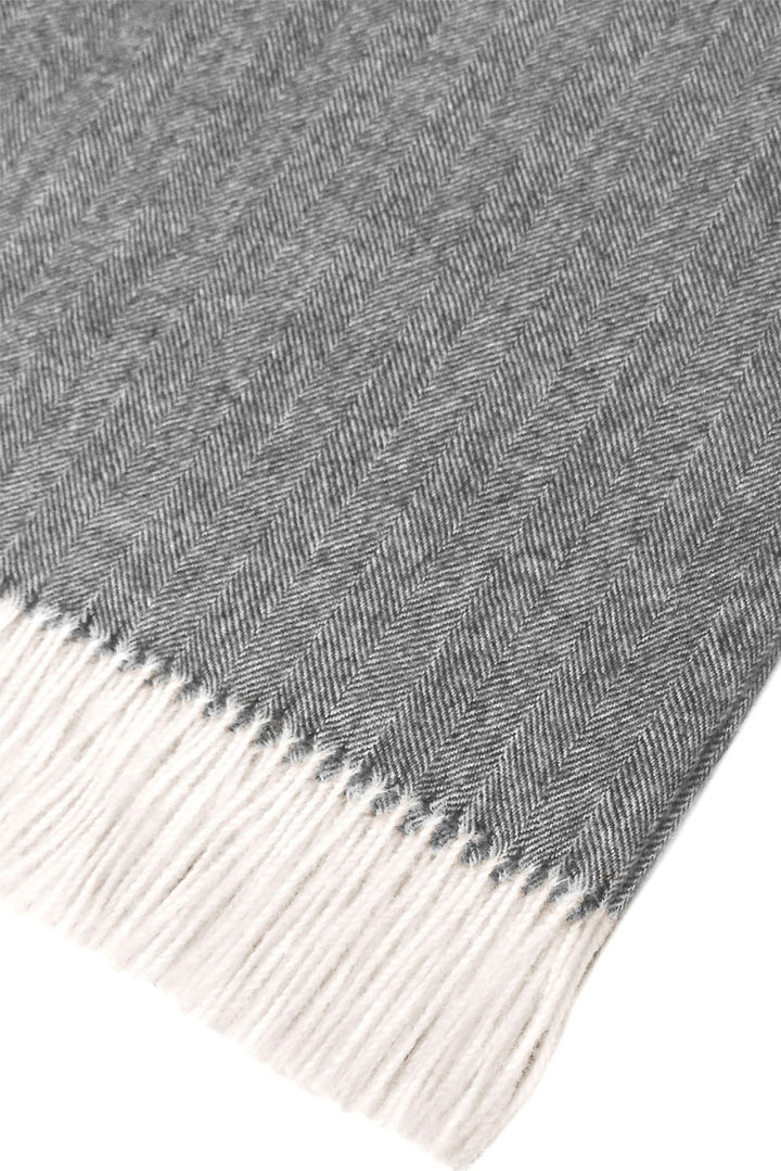 Fine Herringbone Baby Alpaca Blanket