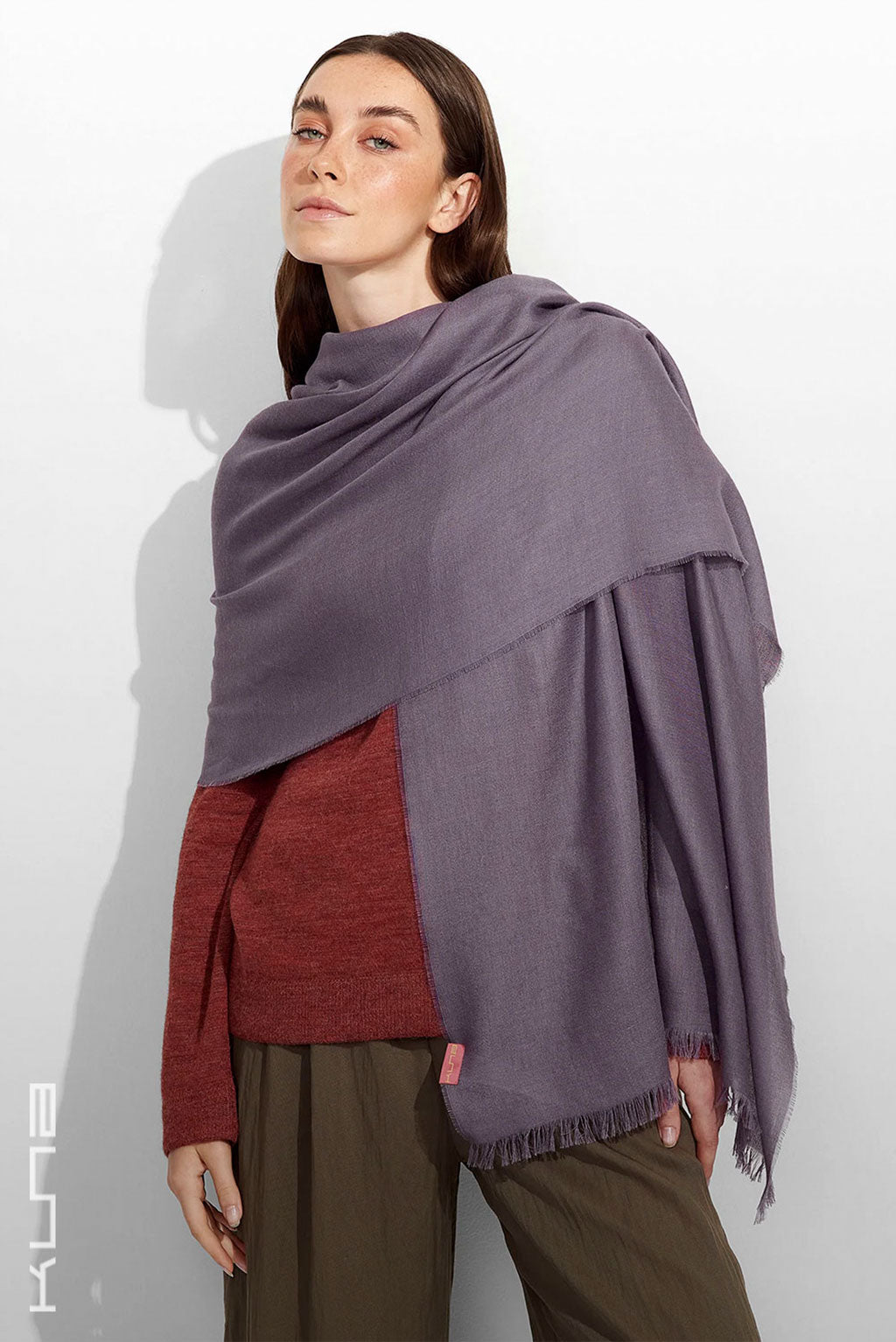 Teaberry Baby Alpaca & Silk Shawl