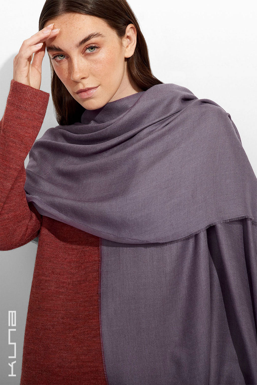 Teaberry Baby Alpaca & Silk Shawl