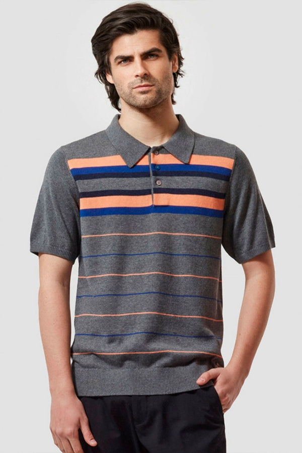 Ibiza Organic Cotton Polo Shirt — Grey — grey alpaca by Anntarah