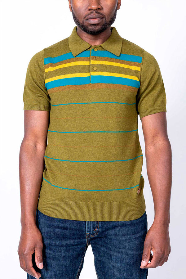 Ibiza Organic Cotton Polo Shirt — Verde Pacay — green pacay alpaca by Anntarah