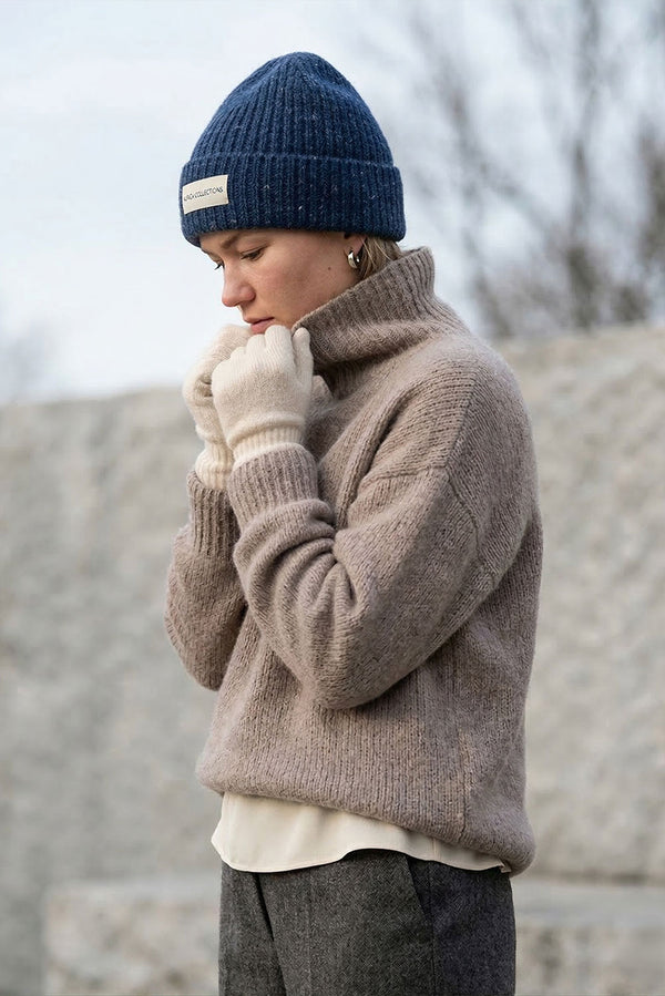 Hope Baby Alpaca Hat — Navy — navy baby alpaca by Alpaca Collections