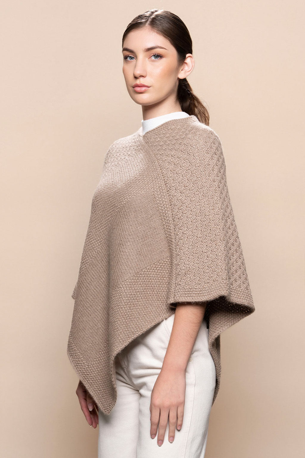 Textured Baby Alpaca Poncho