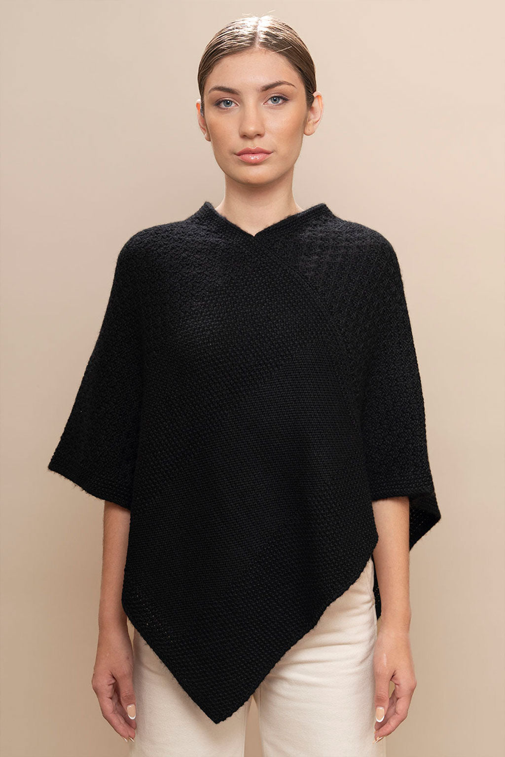 Textured Baby Alpaca Poncho