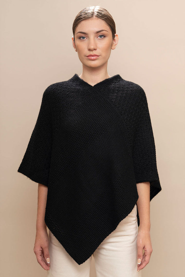 Textured Baby Alpaca Poncho