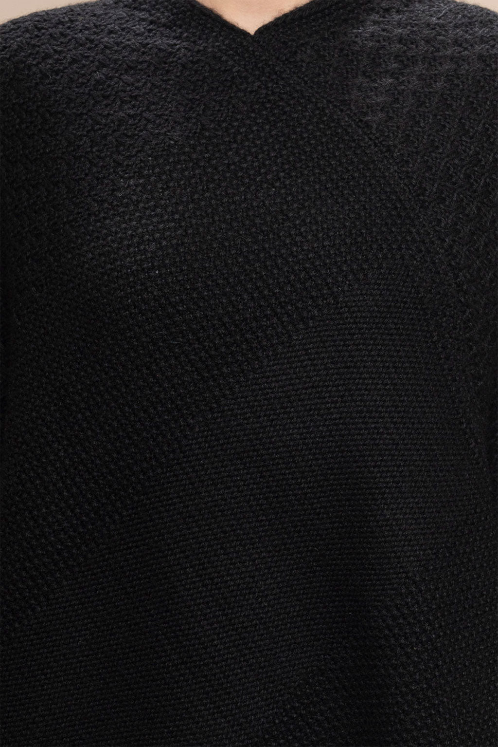 Textured Baby Alpaca Poncho