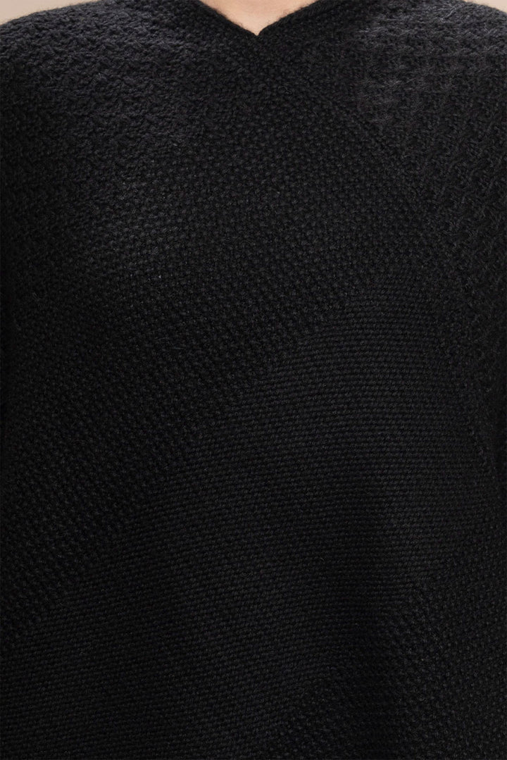 Textured Baby Alpaca Poncho