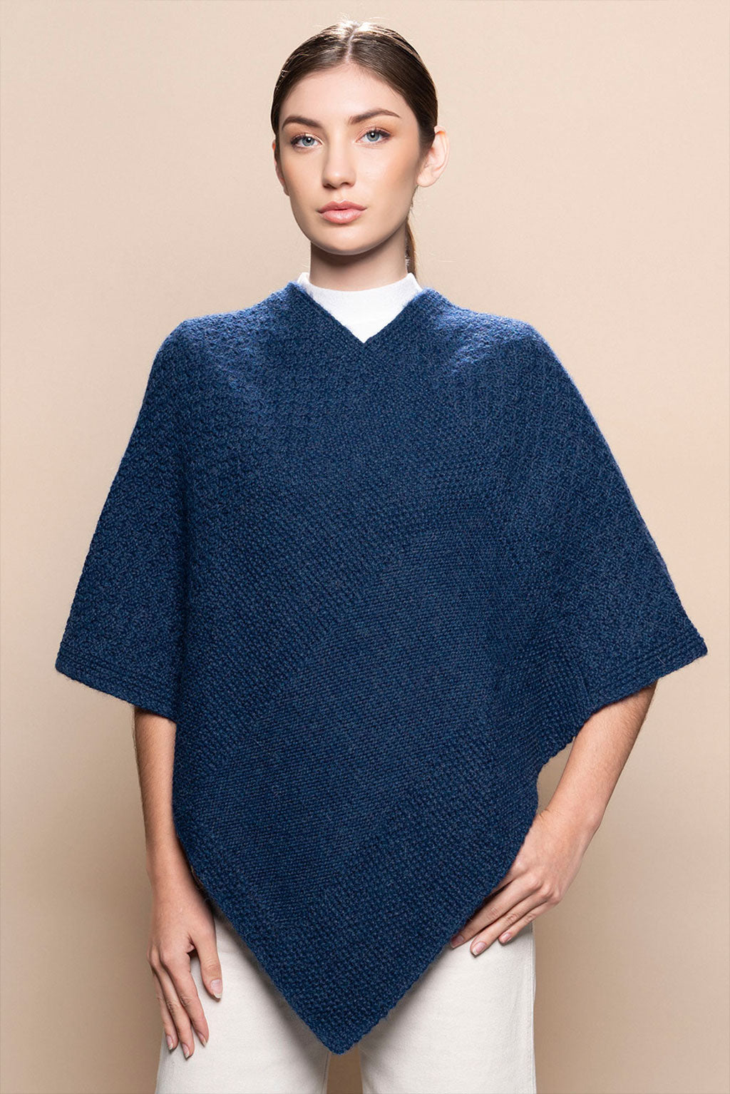 Textured Baby Alpaca Poncho