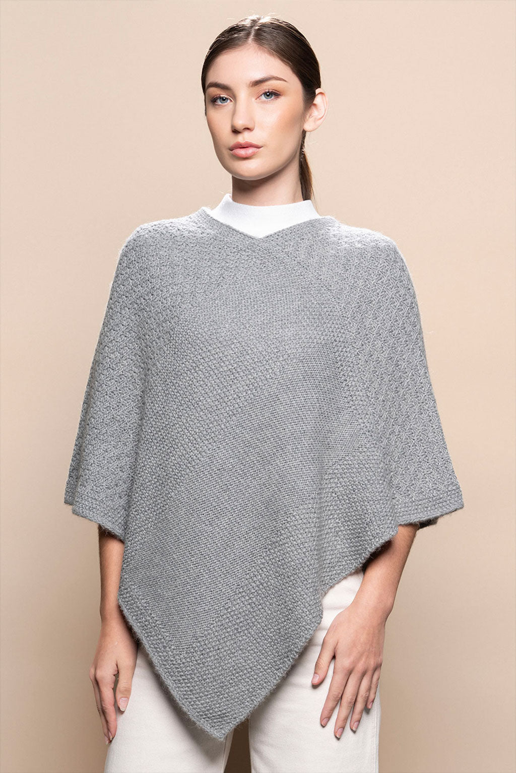 Textured Baby Alpaca Poncho