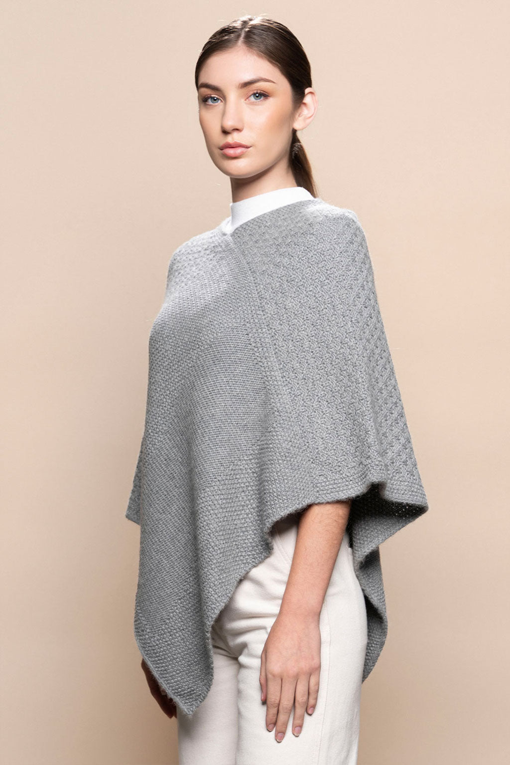 Textured Baby Alpaca Poncho