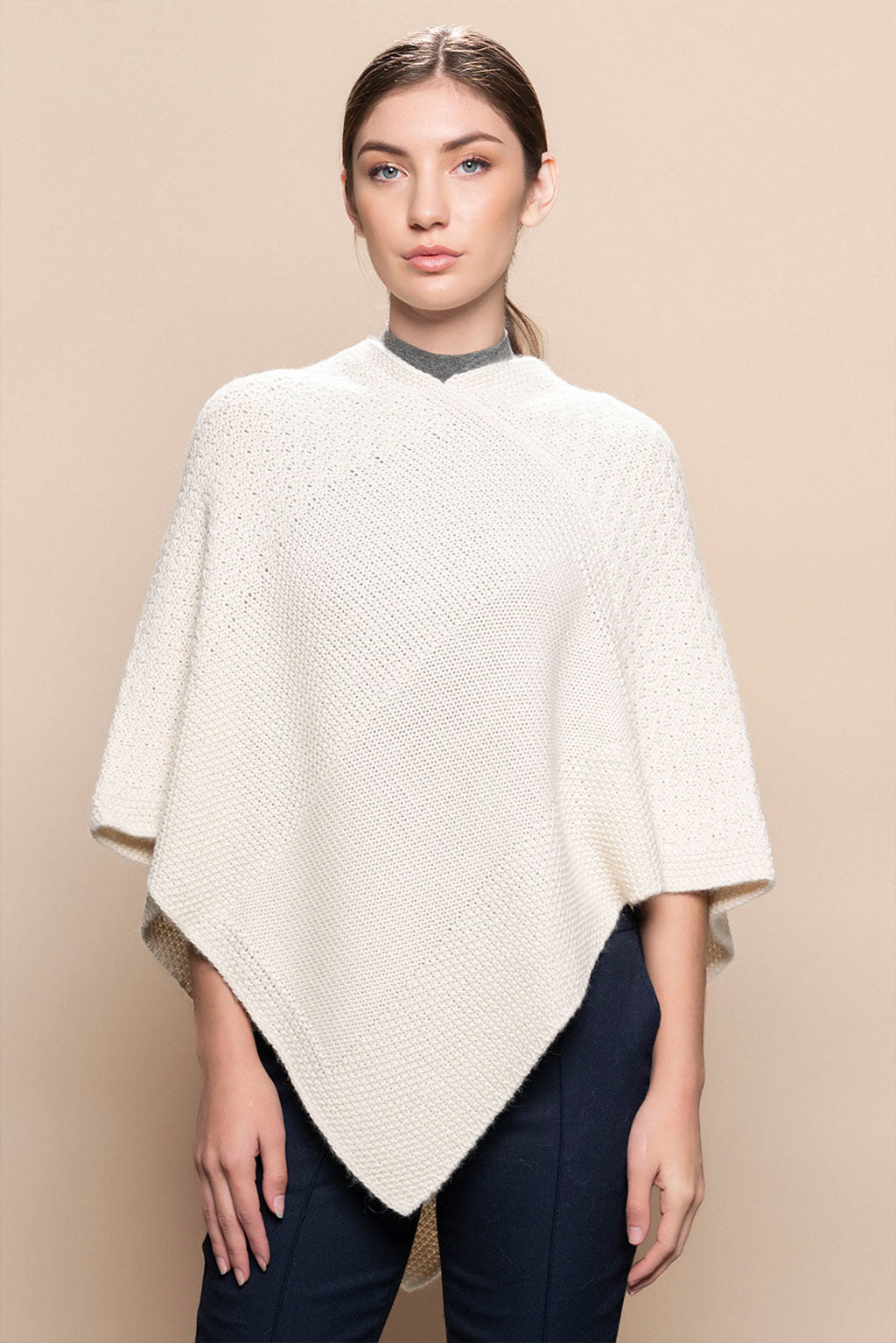 Textured Baby Alpaca Poncho