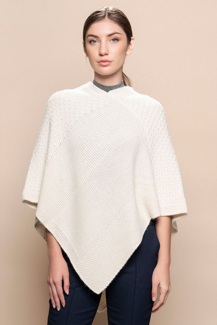 Textured Baby Alpaca Poncho
