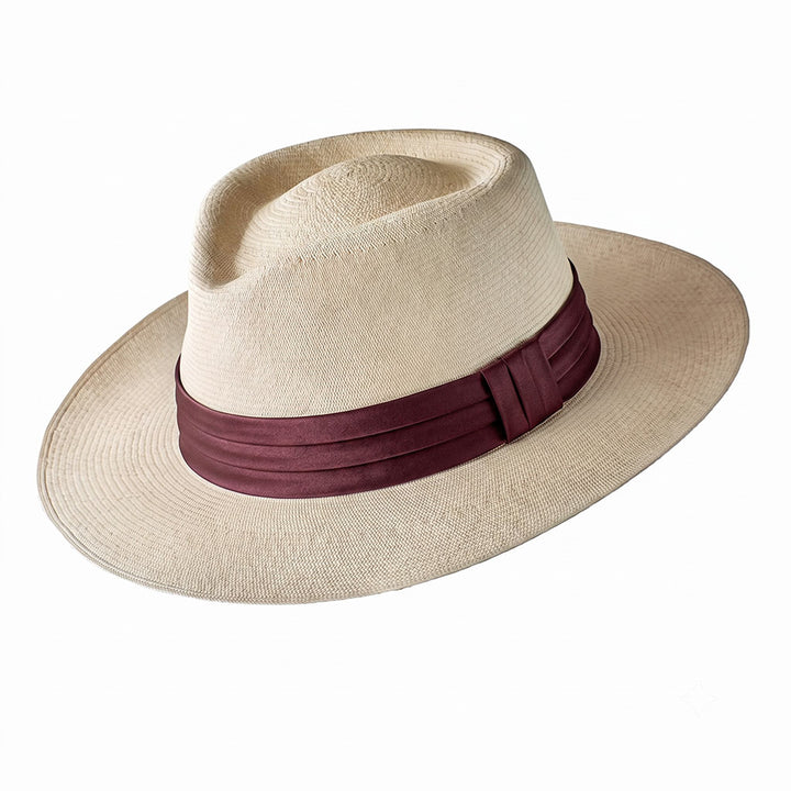 Montecristi Panama Hat Modern Fedora Style Extra Fine Weave