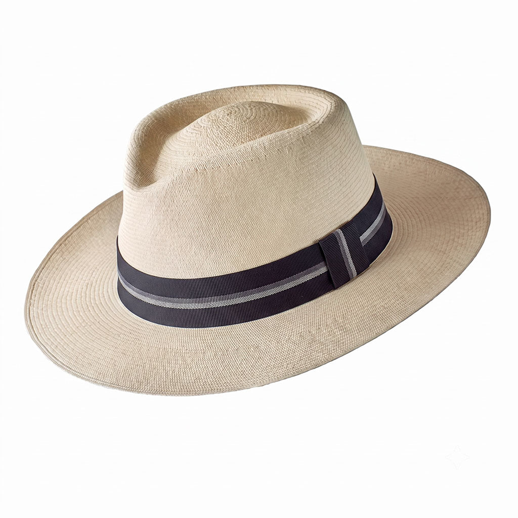 Montecristi Panama Hat Modern Fedora Style Super Fine Weave