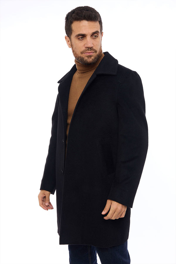 James Baby Alpaca Coat — Black — black baby alpaca by Alpaca Collections