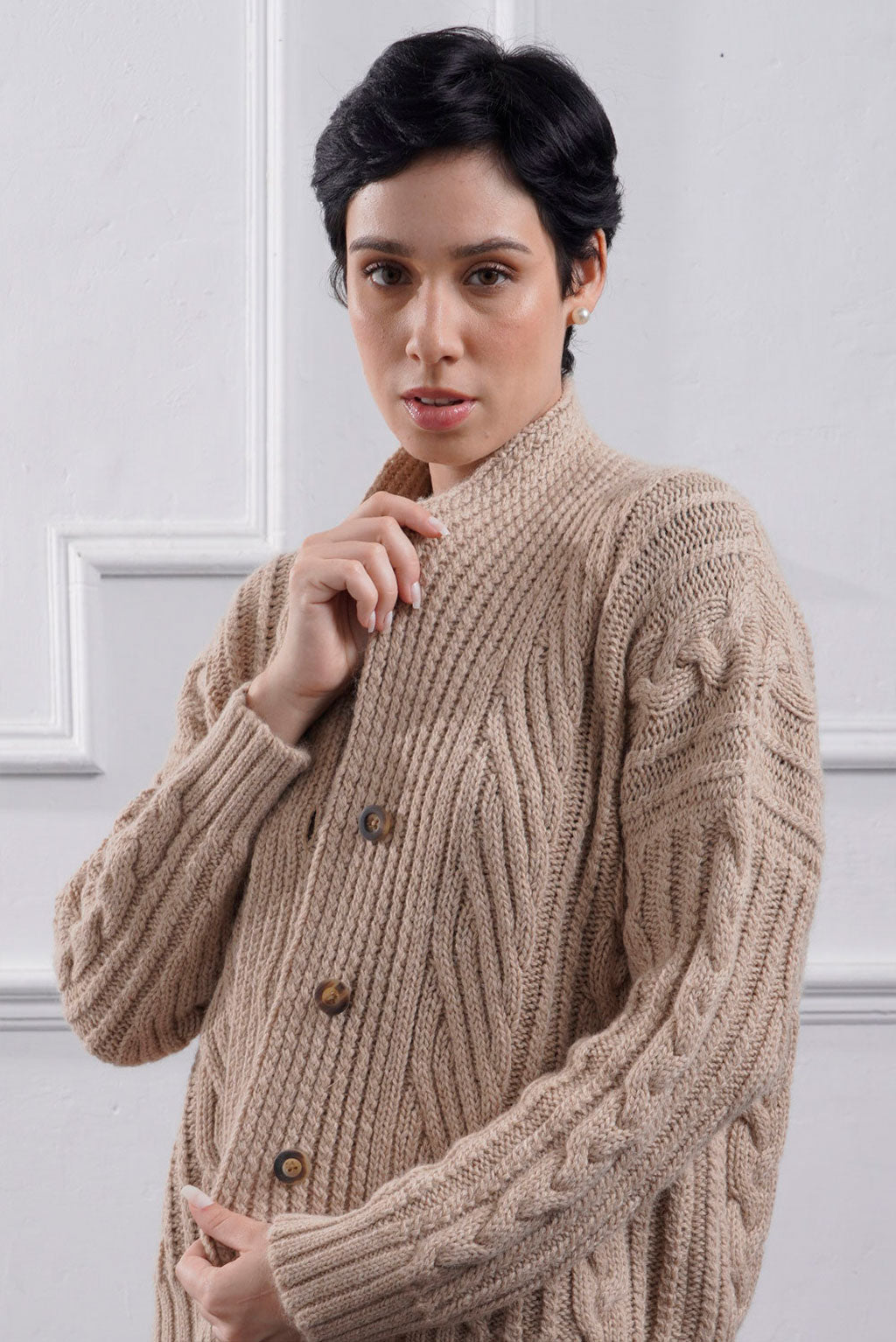 Kara Cable Knit Baby Alpaca Cardigan – Alpaca Collections