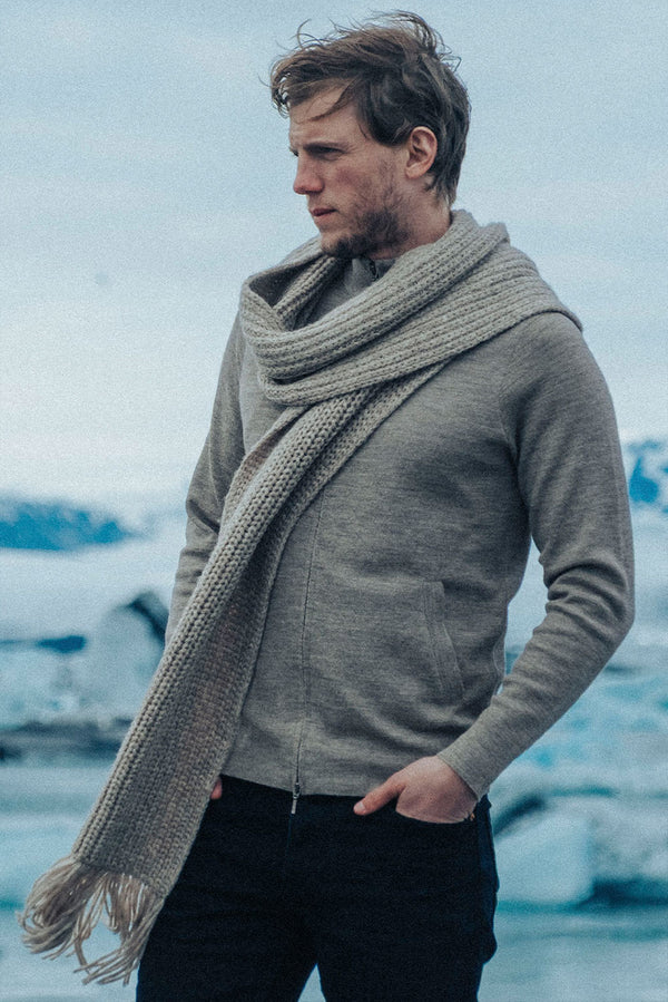 Keith Alpaca Scarf — beige alpaca by Alpaca Collections