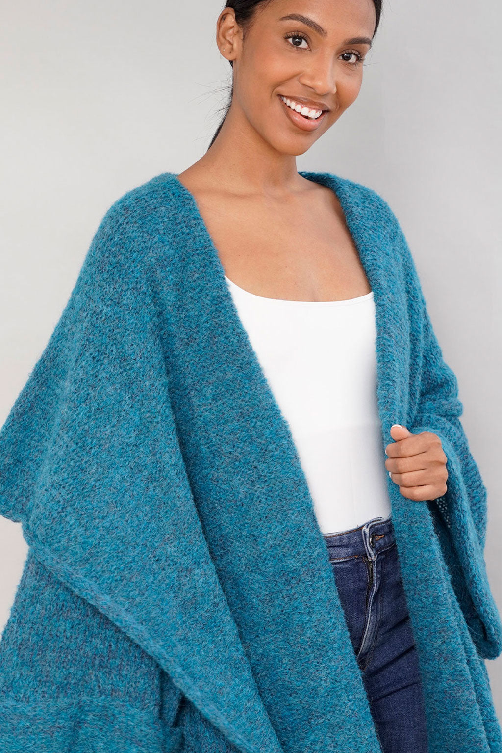 Leia Handknit Alpaca Cardigan / Coat