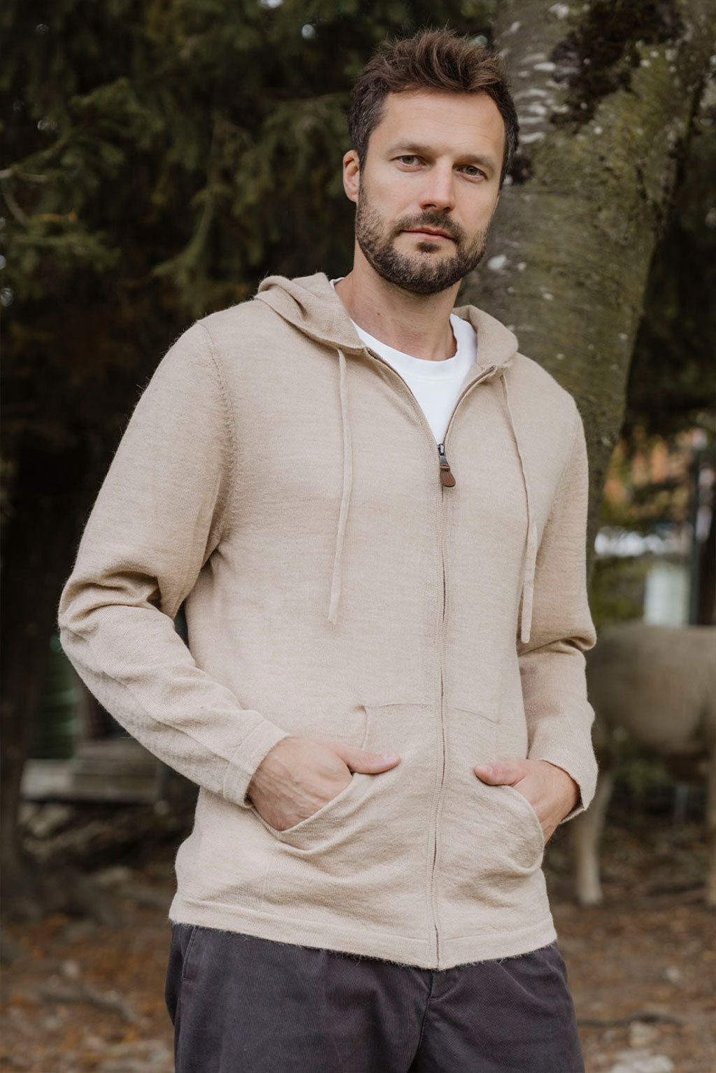Leichter Hoodie aus Babyalpaka