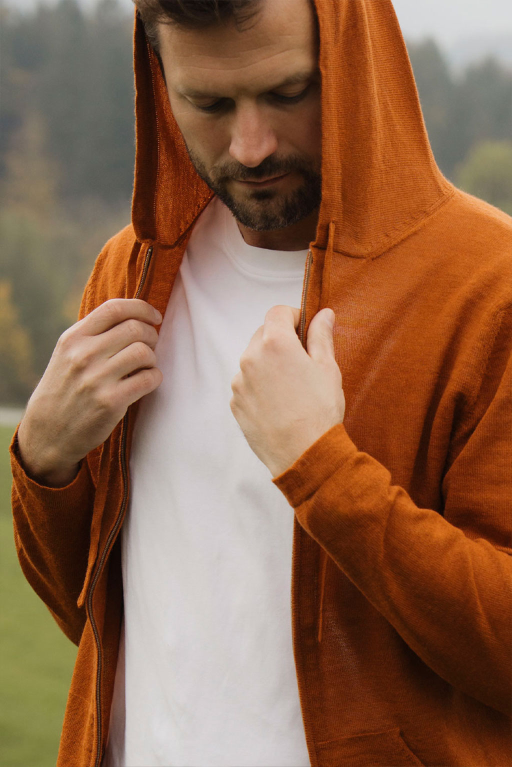 Leichter Hoodie aus Babyalpaka