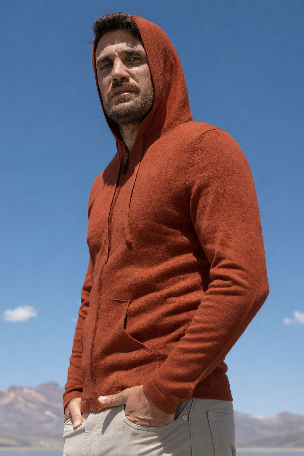 Leichter Hoodie aus Babyalpaka
