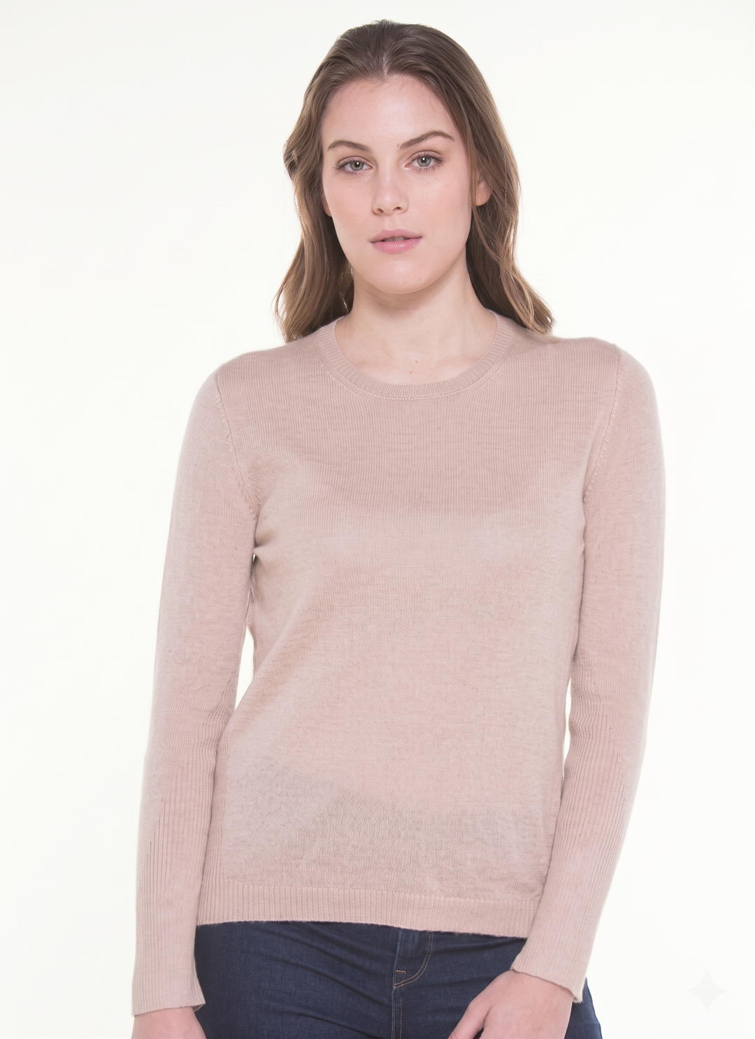 Classic Lightweight Crew-Neck Llama Sweater