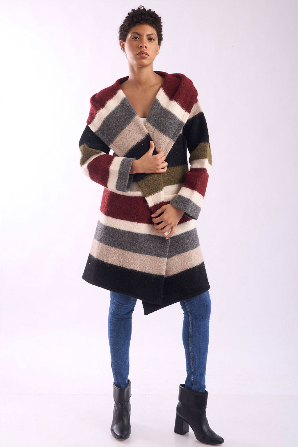 Mabel Long Hooded Alpaca Cardigan