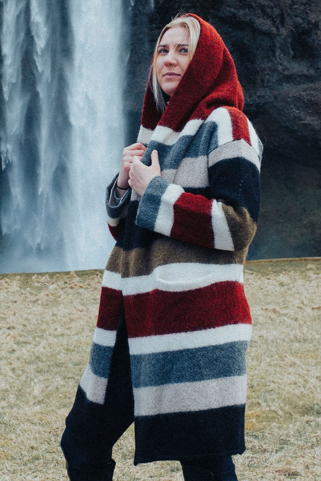 Mabel Long Hooded Alpaca Cardigan