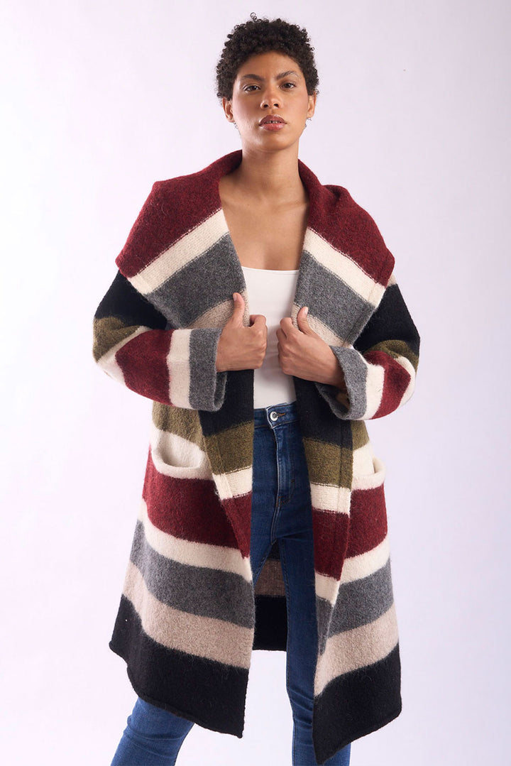 Mabel Long Hooded Alpaca Cardigan