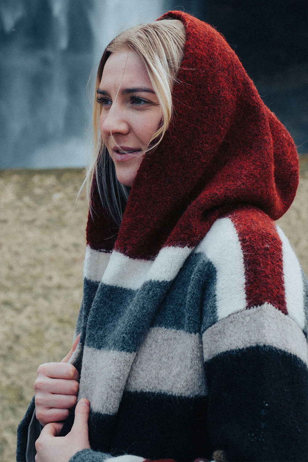 Mabel Long Hooded Alpaca Cardigan