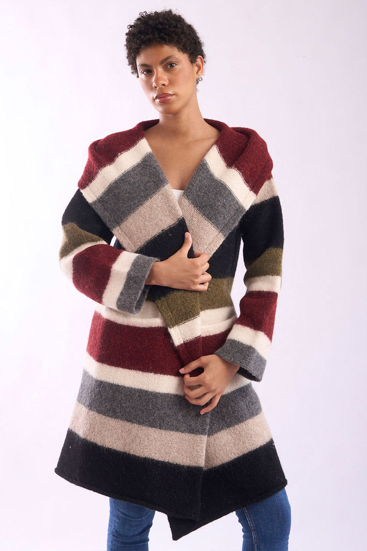 Mabel Long Hooded Alpaca Cardigan