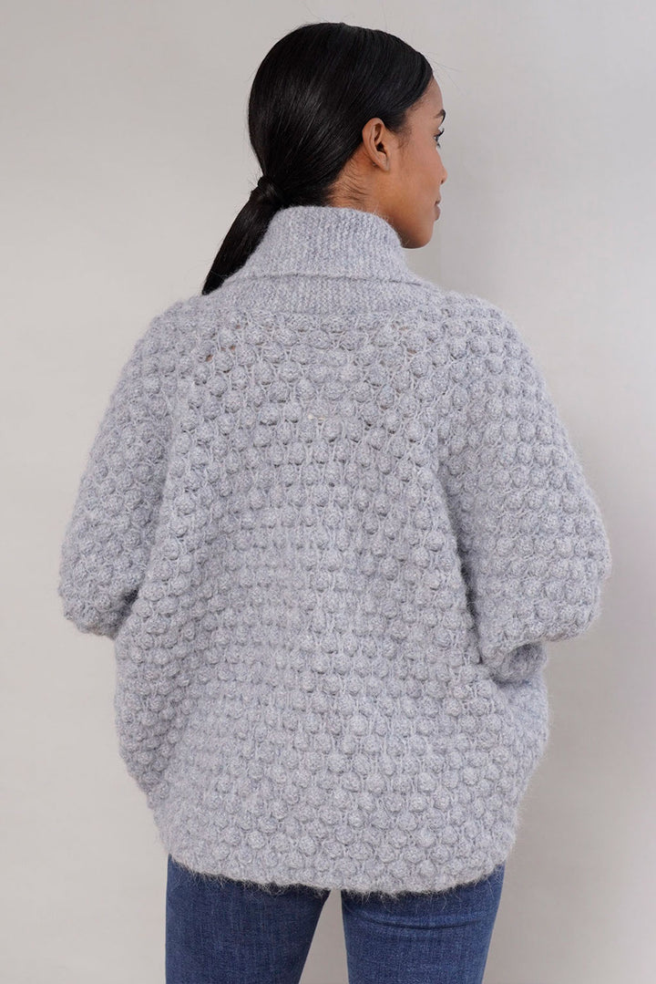 Madeleine Patterned Handknit Alpaca Cardigan