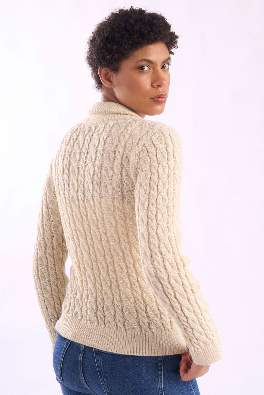 Madeline Half-Zip Baby Alpaca Sweater